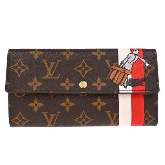 Louis Vuitton Monogram Groom Portefeuille Sarah Wallet M60034 CT0086 176644 - Picture 1 of 7
